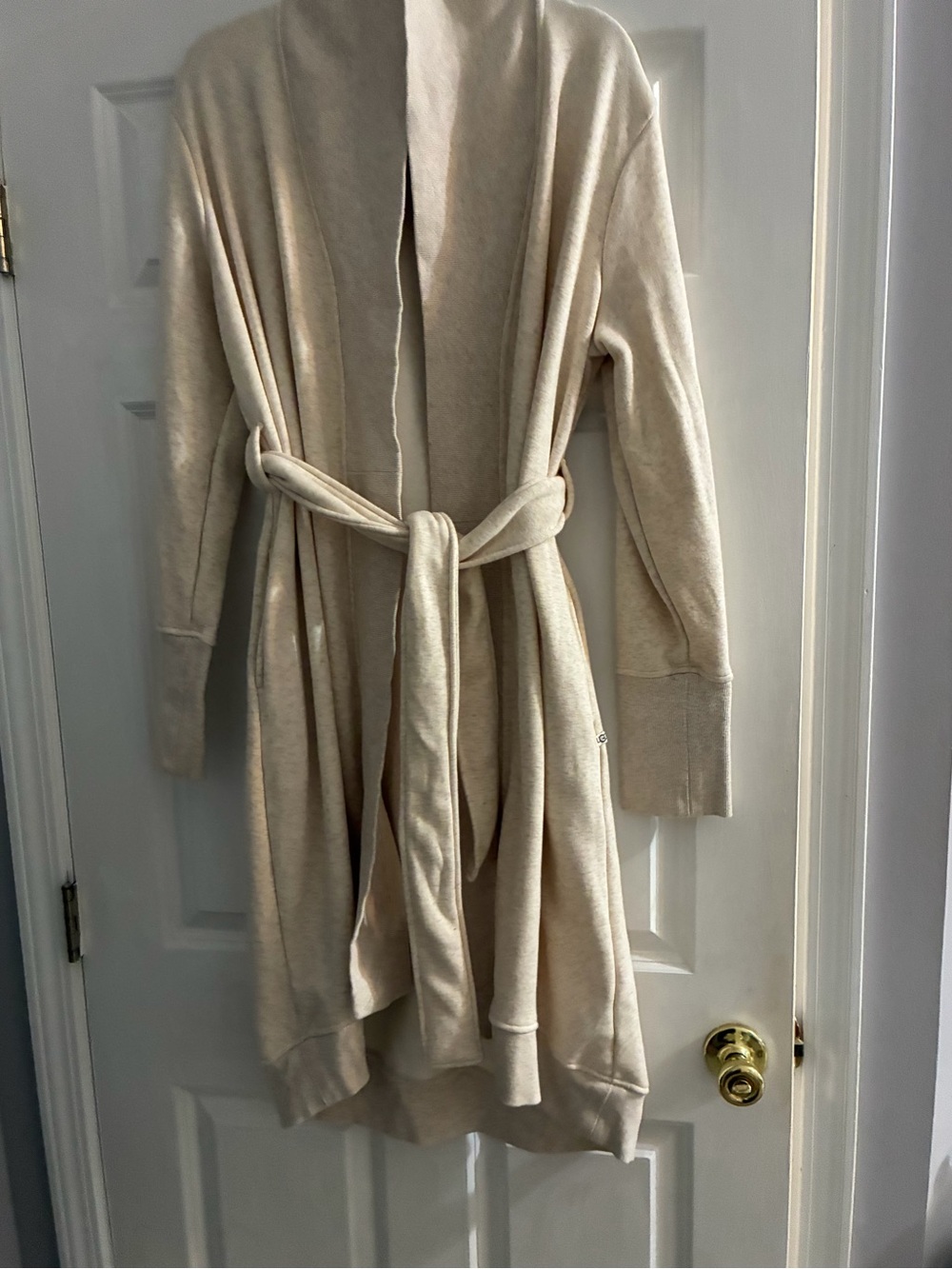 UGG Women's Cream Belted Lounge Robe Cardigan